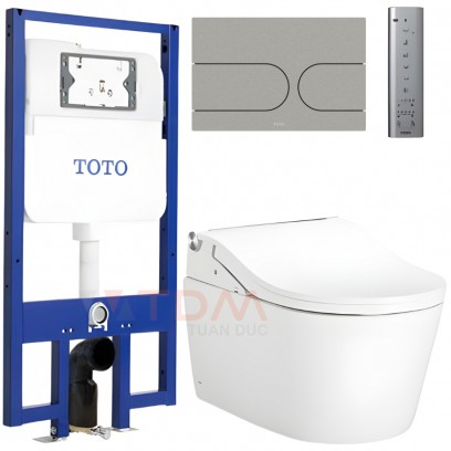 Bồn Cầu TOTO CW542HME5UNW1/TCF801CZ/WH172AT/MB175M#SS Treo Tường Giấu Dây 
