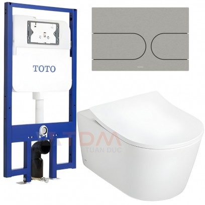 Bồn Cầu TOTO CW542ME5UNW1 TC513A WH172A MB175M#SS Treo Tường