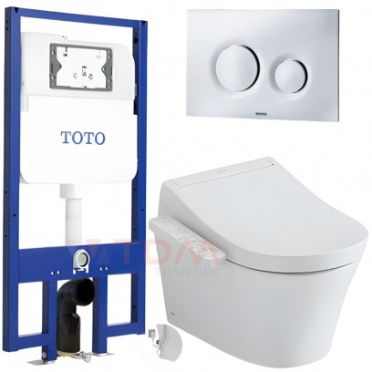 Bồn Cầu TOTO CW553/TCF33320GAA/WH172A/MB174P#SS Nắp Điện Tử Treo Tường 