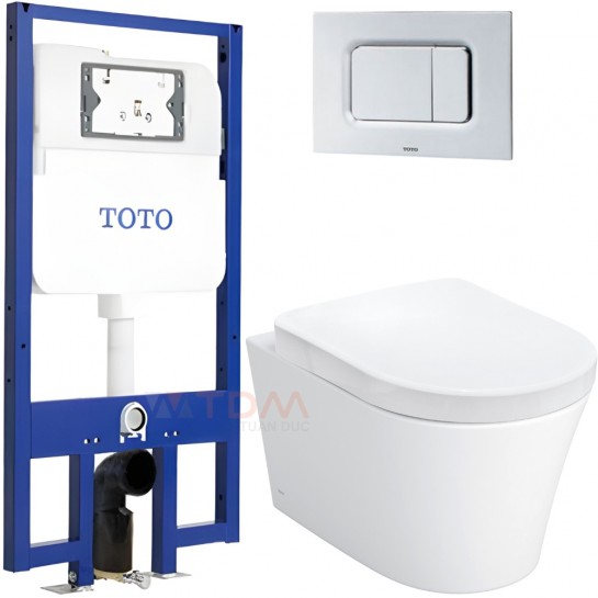 Bồn Cầu TOTO CW553/WH172A/TC384CVK/MB170P#SS Treo Tường