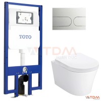 Bồn Cầu TOTO CW553/WH172A/TC384CVK/MB175M#SS Treo Tường