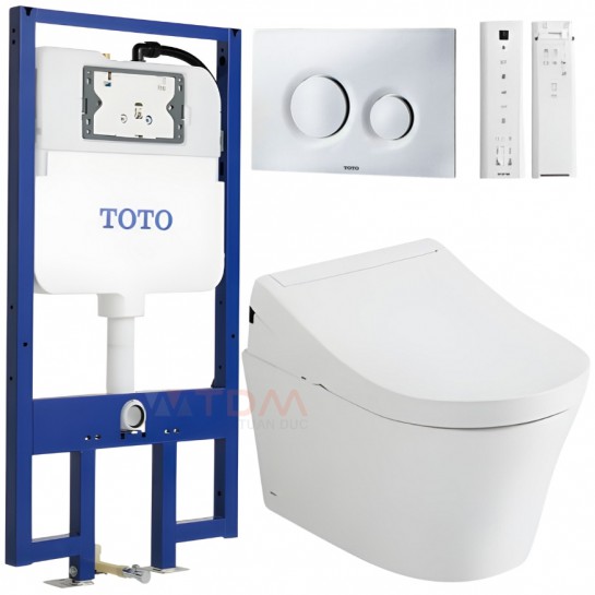 Bồn Cầu TOTO CW553C/TCF34570GAA/WH172AAT/MB174P#SS Nắp Điện Tử Treo Tường