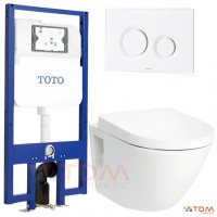 Bồn Cầu TOTO CW762/TC384CVK/WH172A/MB174P#WH Treo Tường