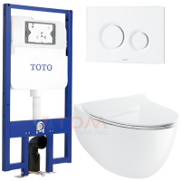 Bồn Cầu TOTO CW812RA/TC600VS/WH171A/MB174P#WH Treo Tường