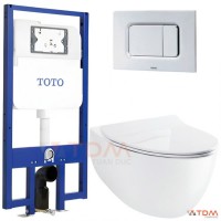 Bồn Cầu TOTO CW812RA/TC600VS/WH172A/MB170P#SS Treo Tường