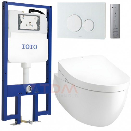 Bồn Cầu TOTO CW812REA/TCF4911EZ/WH172AT/TCA465/MB176G#WH Treo Tường