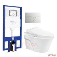Bồn Cầu TOTO CW822REA TCF23460AAA WH172AT TCA465 MB175M#SS Nắp Điện Tử Treo Tường