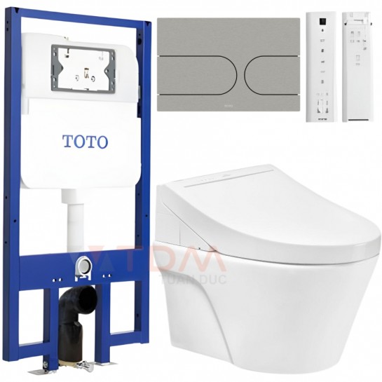 Bồn Cầu TOTO CW822REA TCF24460AAA WH172AT TCA465 MB175M#SS Nắp Điện Tử Treo Tường