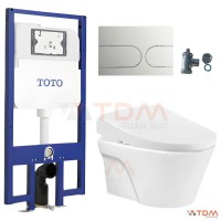 Bồn Cầu TOTO CW822REA#W TCF47360GAA WH172AT TCA465 MB175M#SS Nắp Điện Tử Treo Tường