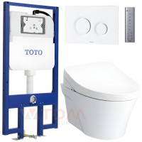 Bồn Cầu TOTO CW822REA/MB174P#WH/WH172AAT/TCF4911EZ Nắp Điện Tử Treo Tường