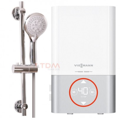 Máy Nước Nóng Viessmann Vitowell Easy D1 45P-V 4,5KW Deluxe Trực Tiếp Trắng Có Bơm