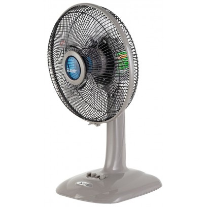 Quạt bàn Mitsubishi Electric D12-GA CY-RD xám nhạt cỡ nhỏ 5 cánh