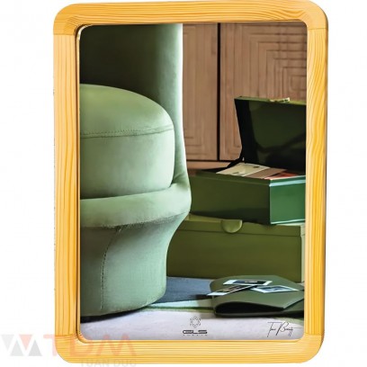 Gương Khung Gỗ Màu Cream GLS F46R30 50 x 70 cm
