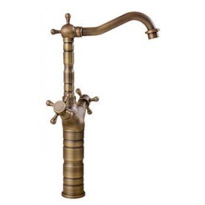 Vòi Lavabo Kanly GCA01 Nóng Lạnh Bằng Đồng Cổ Điển
