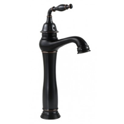 Vòi Lavabo Kanly Cổ Cao GCA14B Bằng Đồng Cổ Điển Màu Đen