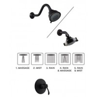 Sen Âm Tường Kanly GCS77B Nóng Lạnh Đồng Thau Cổ Điển Màu Đen