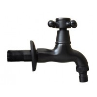 Vòi Nước Lạnh Kanly GCT01B Gắn Tường Bằng Đồng Màu Đen