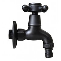 Vòi Nước Lạnh Kanly GCT01NB Gắn Tường Bằng Đồng Màu Đen