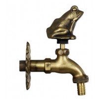 Vòi Nước Lạnh Kanly GCT02E Gắn Tường Bằng Đồng Hình Con Ếch