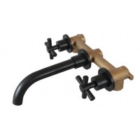 Vòi Lavabo Kanly GCT07B Gắn Tường Nóng Lạnh Màu Đen