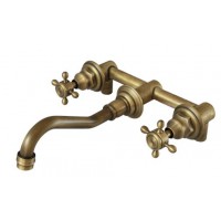 Vòi Lavabo Kanly GCT08 Nóng Lạnh Gắn Tường Giả Cổ