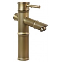 Vòi Lavabo Kanly GCV02 Nóng Lạnh Bằng Đồng Hình Ống Tre