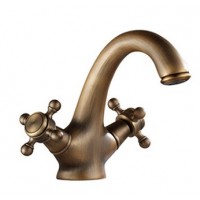 Vòi Lavabo Kanly GCV05 Nóng Lạnh Bằng Đồng Cổ Điển