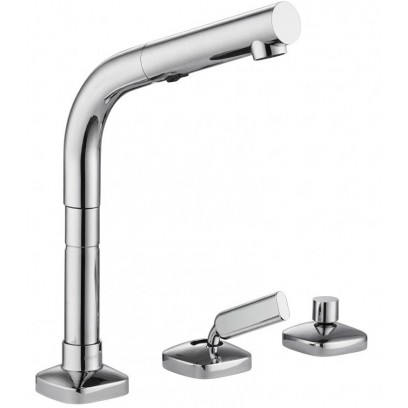 Vòi Chậu Rửa Moen Dây Rút GN89123 3 Lỗ - Tuấn Đức