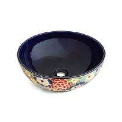 Chậu Lavabo Kanly GV201 Sứ Mỹ Thuật Họa Tiết Bách Hoa - Tuấn Đức