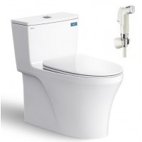 Bồn Cầu Viglacera HL2 Nắp V687 1 Khối Nano Titan + VG826