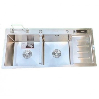 Chậu Rửa Chén Sơn Hà HM.X.2C.100.2.3 Inox 304 2 Hộc 1 Cánh