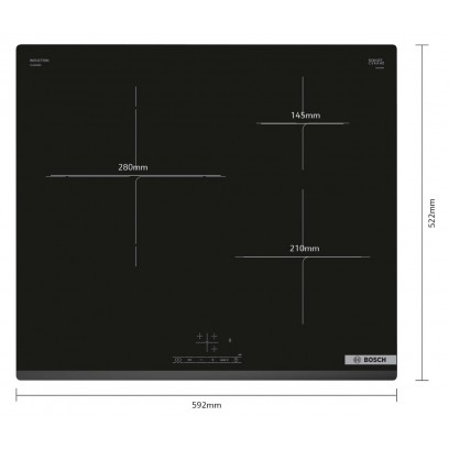 Bếp Điện Từ Bosch HMH.PUJ63KBB5E 3 Vùng Nấu Từ Serie 4