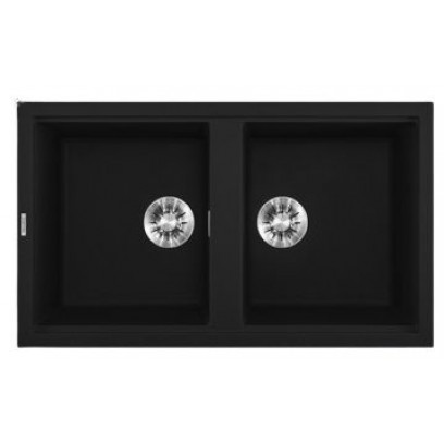 Chậu Đá Rửa Chén Bát Malloca K-45086 (K45086) Granite Nano 2 Hộc Màu Đen Chậu Đá Rửa Chén Bát Malloca K-45086 (K45086) Granite Nano 2 Hộc Màu Đen