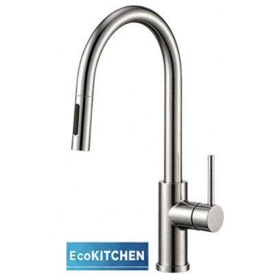 Vòi rửa chén bát Malloca K1719SS dây rút nóng lạnh
