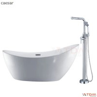 Combo Bồn Tắm Caesar KT1170 1.7M Kèm Vòi AS489C Đặt Sàn