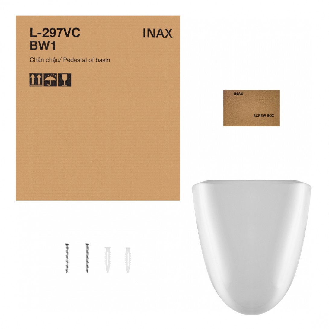 Lavabo Treo Tường Inax L-297V/L-297VC Kèm Chân Ngắn