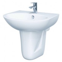Chậu Lavabo Caesar Chân Ngắn L2152/P2441 Treo Tường