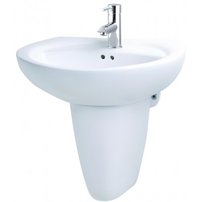 Chậu Rửa Lavabo CAESAR Kèm Chân Treo L2220/P2443