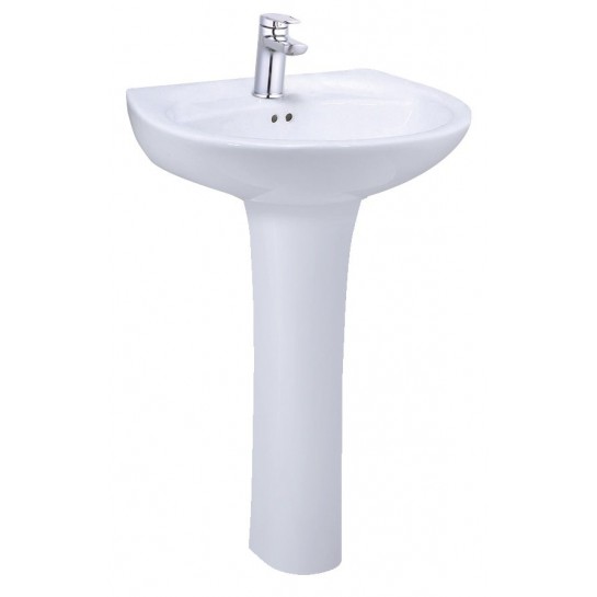 Chậu Rửa Lavabo Caesar Chân Dài L2220/P2445