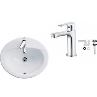 Combo Caesar Lavabo Và Vòi Lạnh L5018 + B060CU