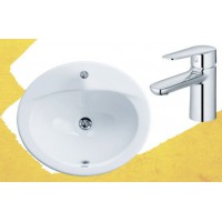 Combo Caesar Lavabo Và Vòi Nóng Lạnh L5018 + B380CU