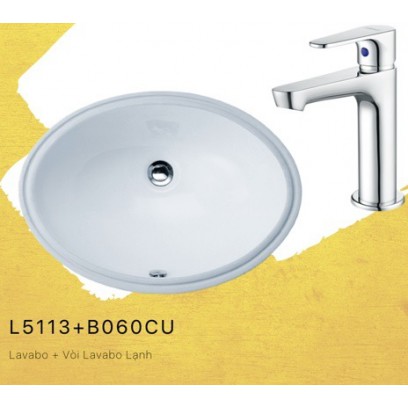 Combo Caesar Lavabo Và Vòi Lạnh L5113 + B060CU