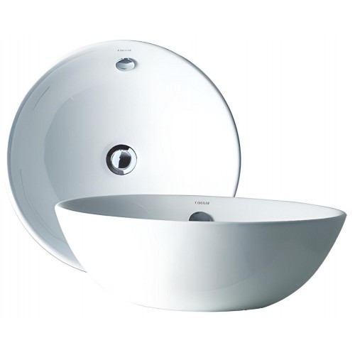 Chậu rửa mặt lavabo Caesar L5215 đặt bàn đá tròn 425mm - Tuấn Đức