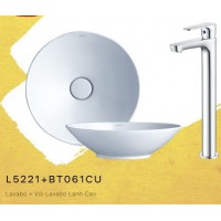Combo Caesar Lavabo Và Vòi Lạnh L5221 + BT061CU