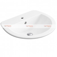 Chậu Rửa Lavabo Viglacera CD12 Âm Bàn Dương Vành 495x440mm