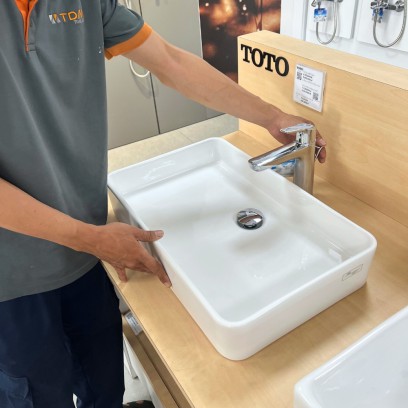 Dịch vụ lắp đặt chậu lavabo đặt bàn - TDM Tuấn Đức