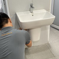 Lắp Đặt Chậu Rửa Mặt Lavabo Treo Tường Vòi Chậu Lavabo Và Bộ Xả