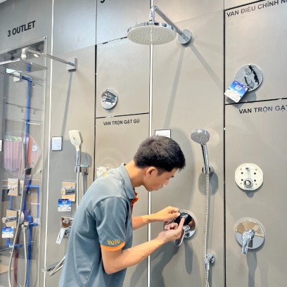 Dịch vụ lắp đặt sen âm tường 2 đường nước - TDM Tuấn Đức