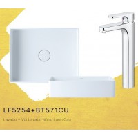 Combo Caesar Lavabo Và Vòi Nóng Lạnh LF5254 + BT571CU
