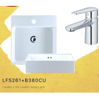 Combo Caesar Lavabo Và Vòi Nóng Lạnh LF5261 + B380CU